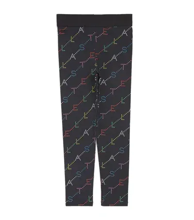 Stella Mccartney Kids' Logo Print Leggings In Gray