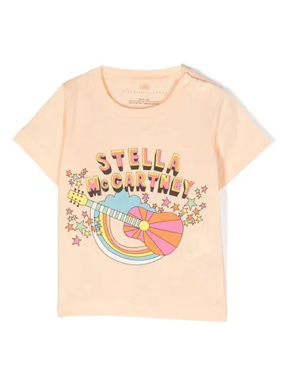 Stella Mccartney Babies' Printed T-shirt In Orange