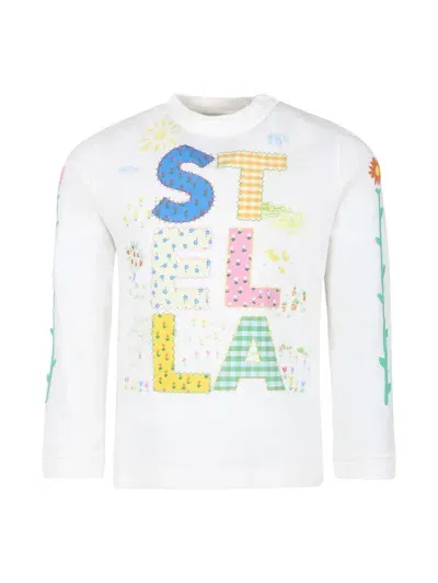 Stella Mccartney Kids' Logo-print Sweatshirt In White