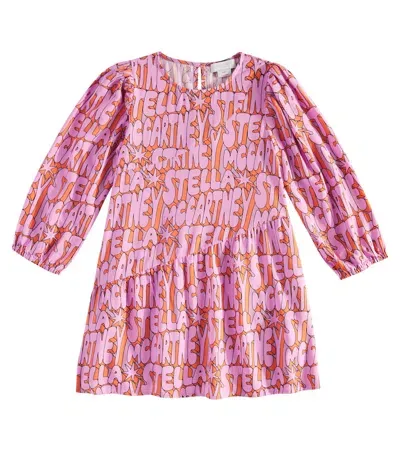 Stella Mccartney Kids' Logo Printed Dress In Pink