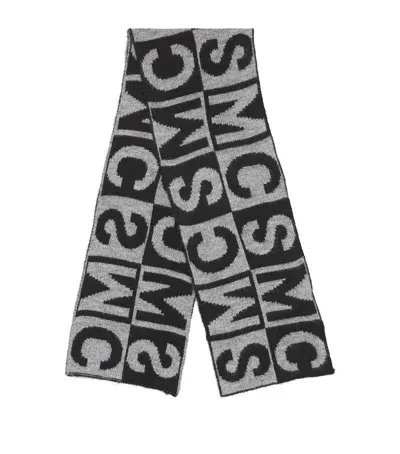 Stella Mccartney Kids' Logo Scarf In Gray