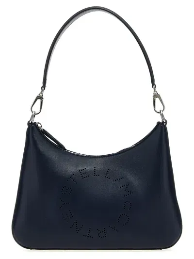 Stella Mccartney Logo Small Shoulder Bag In Blue