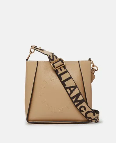 Stella Mccartney Logo Square Crossbody Bag In Butter Yellow