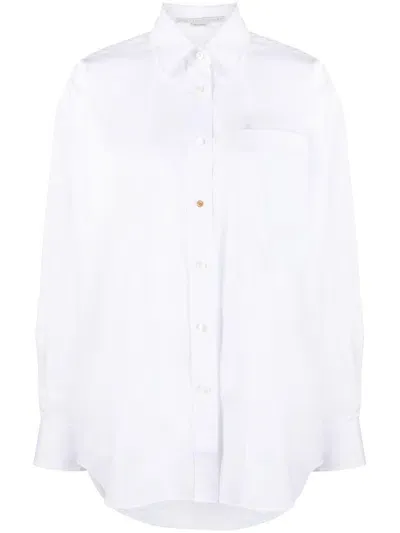 Stella Mccartney Long-sleeve Cotton Shirt In White