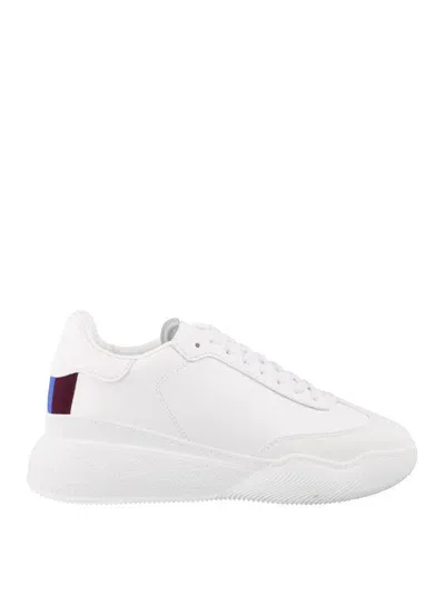 Stella Mccartney Loop Faux Leather Sneakers In Blanco