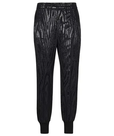 Stella Mccartney Lurex Joggers In Black