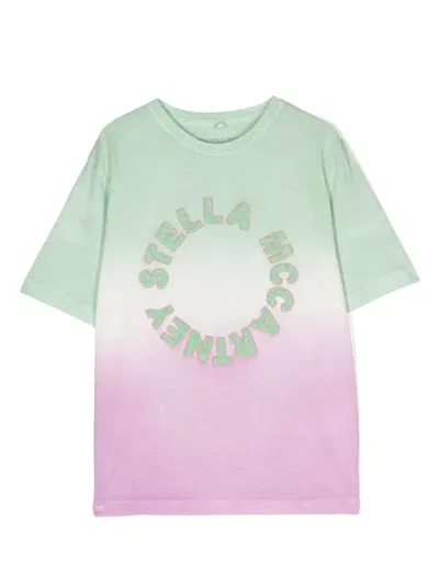 Stella Mccartney Kids' Gradient-effect T-shirt In Green