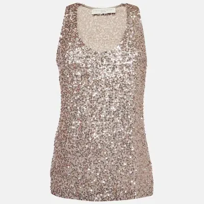 Pre-owned Stella Mccartney Metallic Sequin Tank Top M