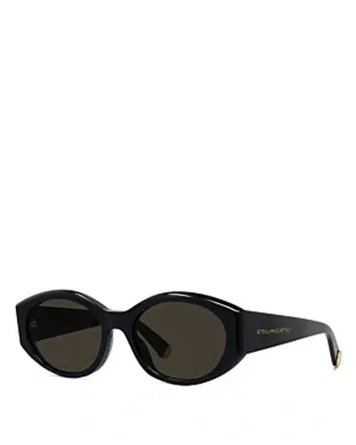 Stella Mccartney Eyewear Oval Frame Sunglasses In Black