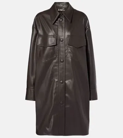 Stella Mccartney Oversized Overshirt In Brown