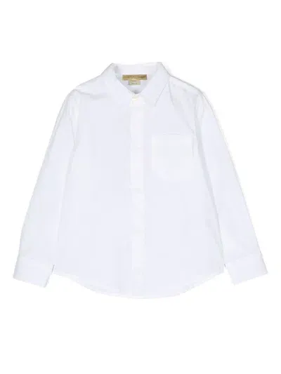 Stella Mccartney Kids' Patch-pocket Poplin Shirt In White