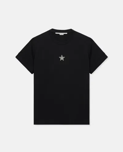 Stella Mccartney Pearl Mini Star T-shirt In Black