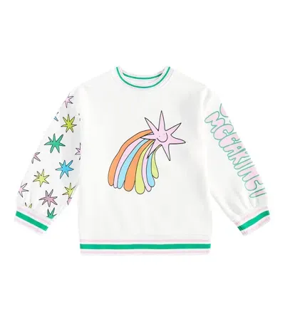 Stella Mccartney Kids' Printed Cotton Jersey Sweatshirt In White