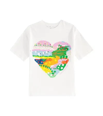 Stella Mccartney Kids' Printed Cotton Jersey T-shirt In White