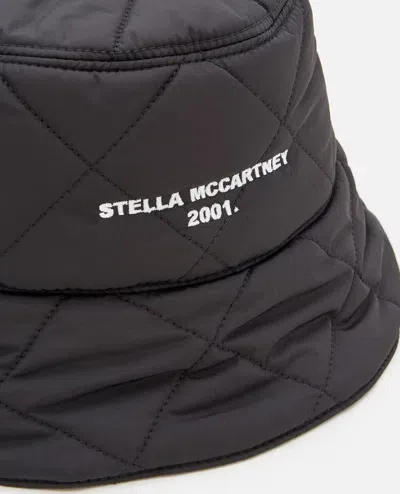 Stella Mccartney Quilted Eco Nylon Bucket Hat In Black