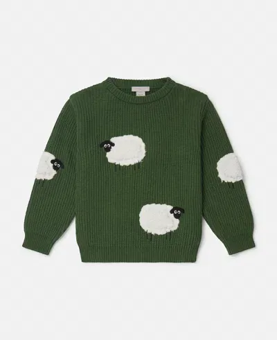 Stella Mccartney Sheep Appliqué Jumper In Green