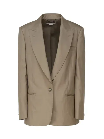 Stella Mccartney Single-breasted Blazer In Olive