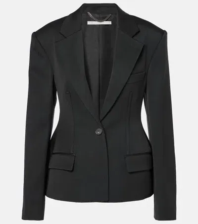 Stella Mccartney Single-breasted Wool Blazer In Black