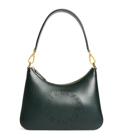 Stella Mccartney Small Stella Logo Shoulder Bag In Green