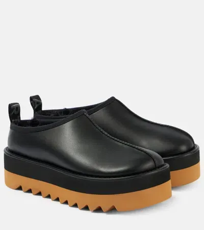 Stella Mccartney Sneak-elyse Faux Leather Platform Sneakers In Black