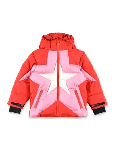 Stella Mccartney Kids' Poly Puffer Snow Jacket In Red