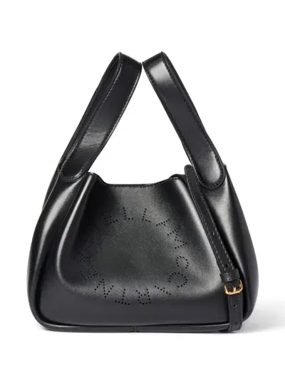 Stella Mccartney Stella Logo Faux-leather Tote Bag In Black