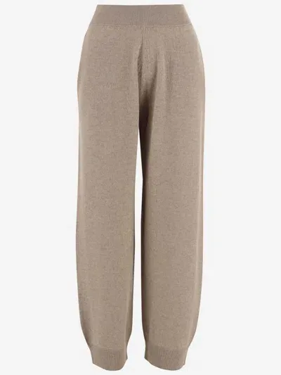 Stella Mccartney Stella Mc Cartney Cashmere Blend Pants In Beige