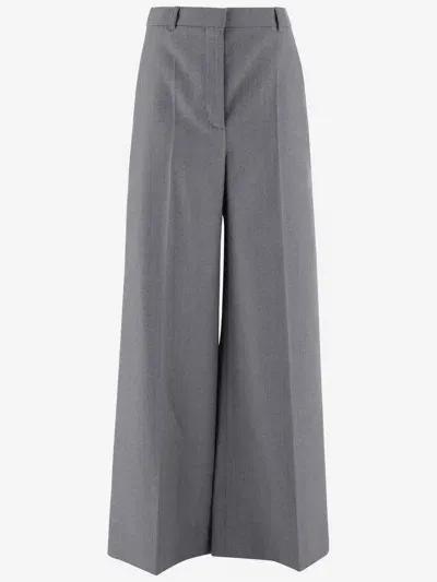 Stella Mccartney Stella Mc Cartney Wool Flared Pants In Grey