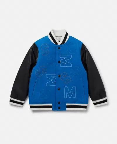 Stella Mccartney Stella Pattern Bomber Jacket In Blue