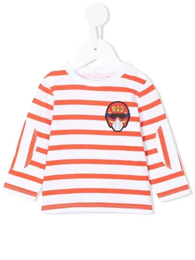 Stella Mccartney Babies' Stripe-print Rad T-shirt In White