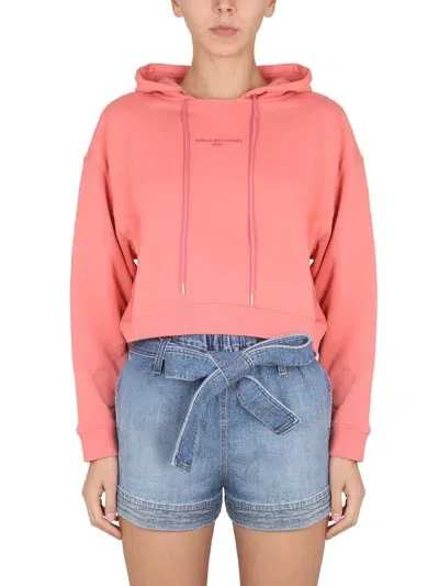 Stella Mccartney Sweatshirt With Logo Embroidery In Pink