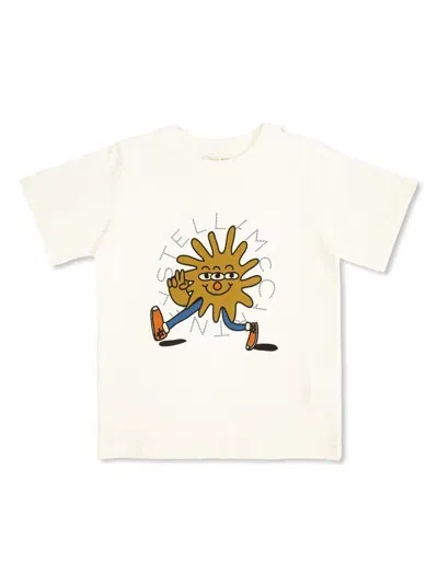 Stella Mccartney Kids' Cosmic Cowboy T-shirt In Nude & Neutrals