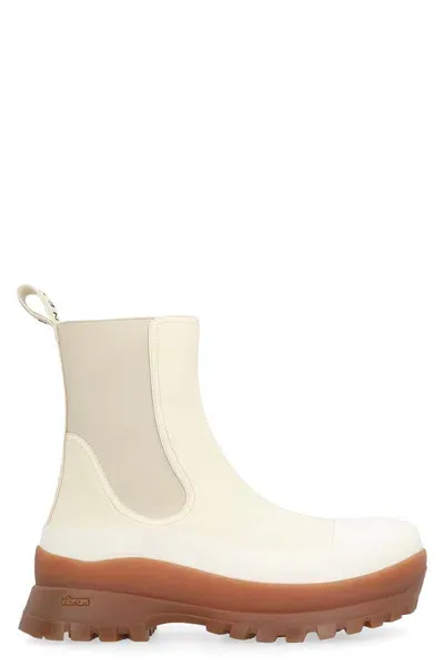 Stella Mccartney Trace Ankle Boots In Beige