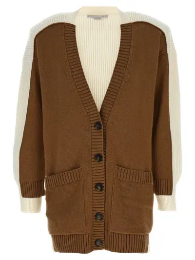 Stella Mccartney Two-tone Cardigan In Brown