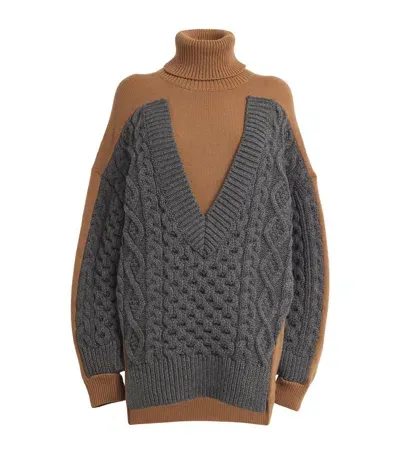 Stella Mccartney Virgin Wool Rollneck Sweater In Multi