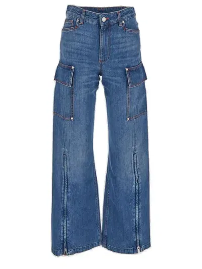 Stella Mccartney Wide Leg Jeans In Blue