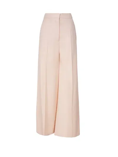 Stella Mccartney Wide Viscose Trousers In Peach