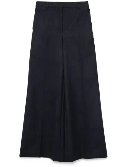 Stella Mccartney Wool Palazzo Trousers In Blue