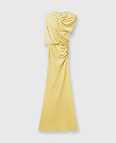 Stella Mccartney Wrap-over Maxi Dress In Chamomile