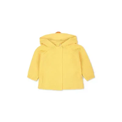 Stella Mccartney Yellow Cardigan For Baby Boy With Rooster