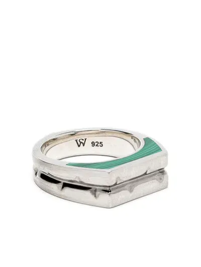 Stephen Webster Sterling Silver Thorn Addiction Malachite Ring