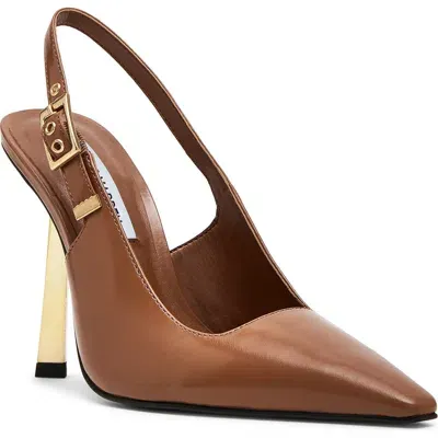 Steve Madden Divine Slingback Pump In Camel Leather