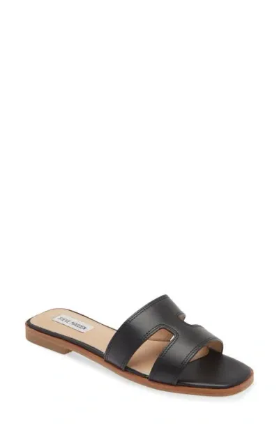 Steve Madden Hazel Slide Sandal In Black Leather