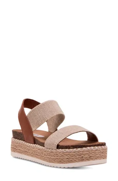 Steve Madden Jaklyn Espadrille Platform Sandal In Taupe Multi