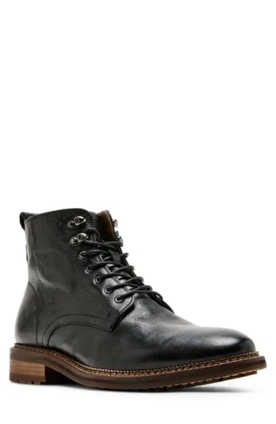 Steve Madden Noby Lace-up Boot In Black Leather