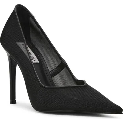 Steve Madden Raz Pointed Toe Pump In Black Mesh