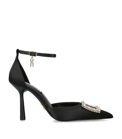 Steve Madden Satin Embellished Accession Pumps 100 In Black