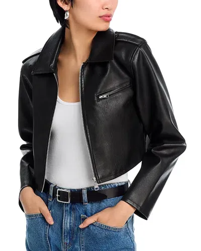 Steve Madden Verone Cropped Jacket In Dark Brown