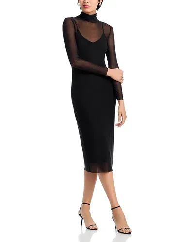 Steve Madden Vivienne Midi Dress In Black