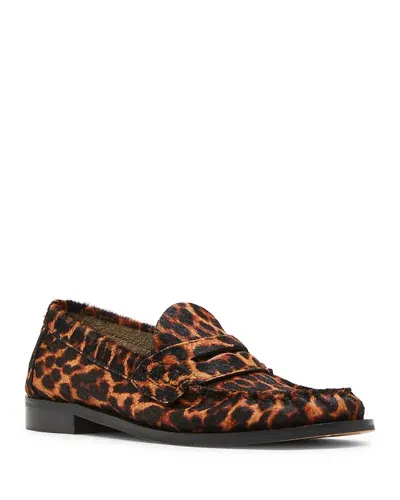 Steve Madden Women's Kingston Calf Hair Loafers In Leopard